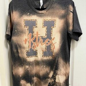 Bella Canvas Houston Astros Graphic Tee - Black and Tan